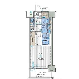 オーキッドレジデンス森下 1Kの間取図画像