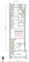 アーバネックス森下3 1DKの間取図画像