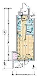 メインステージ東神田2 1Kの間取図画像