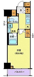 クレイシア秋葉原ラグゼスウィート 1Kの間取図画像