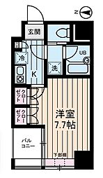 アムス馬喰町 1Kの間取図画像