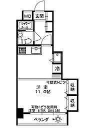 ダイアパレス東神田2 ワンルームの間取図画像