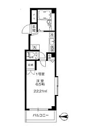 ティアラ御徒町 1Kの間取図画像