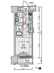 MAINステージ森下2 1Kの間取図画像
