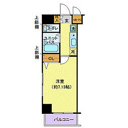 ヴェルト日本橋3 1Kの間取図画像