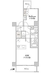 MYRIARESIDENCE浅草橋 1LDKの間取図画像