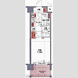 ハーモニーレジデンス森下ステーションフロント 1Kの間取図画像