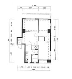 第二北條ビル 2LDKの間取図画像