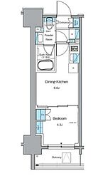 ルフォンプログレ秋葉原EAST 1DKの間取図画像
