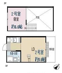 うぇすてる藍ぞめA棟 1LDKの間取図画像