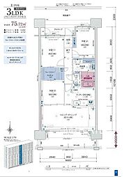 ザ・レジデンス大淀河畔 3LDKの間取り