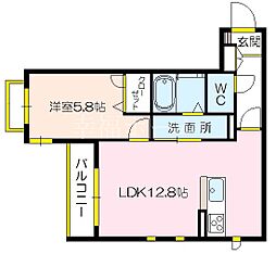 シャーメゾンプルミエ 1LDKの間取図画像
