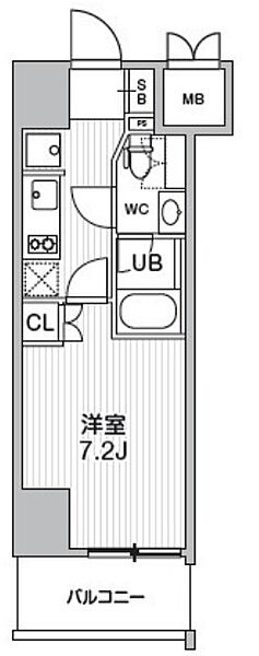 シーズンフラッツ浅草 1202｜東京都台東区駒形１丁目(賃貸マンション1K・12階・25.50㎡)の写真 その2