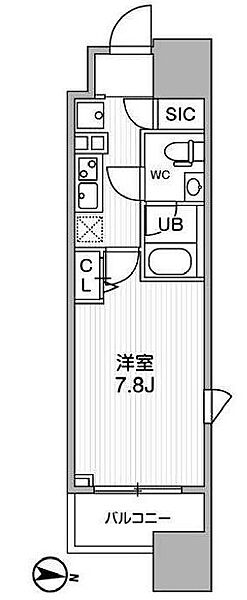 オルタナ亀戸（ALTERNA亀戸） 804｜東京都江東区亀戸１丁目(賃貸マンション1K・8階・25.51㎡)の写真 その2