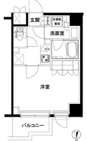 ルーブル木場 205｜東京都江東区木場６丁目(賃貸マンション1K・2階・26.24㎡)の写真 その2