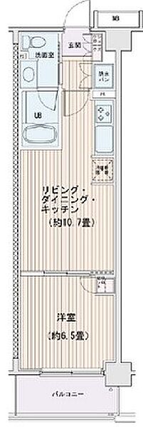 エスティメゾン豊洲レジデンス E525｜東京都江東区豊洲３丁目(賃貸マンション1LDK・5階・38.42㎡)の写真 その2