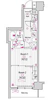 ガーラ・グランディ深川住吉 11F ｜ 東京都江東区扇橋２丁目24-5（賃貸マンション2K・11階・26.52㎡） その2