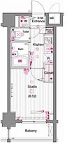 ガーラ・シティ門前仲町 3F ｜ 東京都江東区牡丹１丁目3-5（賃貸マンション1K・3階・21.00㎡） その2