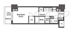 コンフォリア森下リバーサイド 1Kの間取図画像