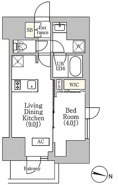 イプセ渋谷本町 1201｜東京都渋谷区本町3丁目(賃貸マンション1LDK・12階・33.32㎡)の写真 その2