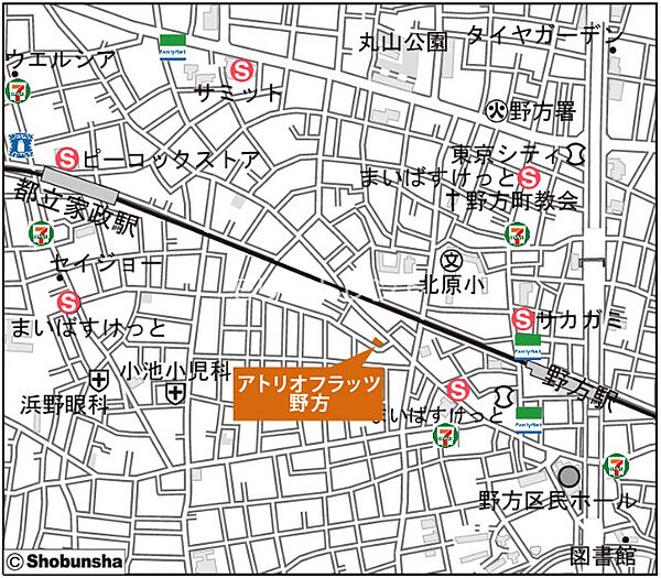 アトリオフラッツ野方 401｜東京都中野区若宮1丁目(賃貸マンション1R・4階・16.44㎡)の写真 その4