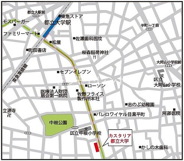 カスタリア都立大学 404｜東京都目黒区緑が丘1丁目(賃貸マンション1R・4階・26.44㎡)の写真 その13