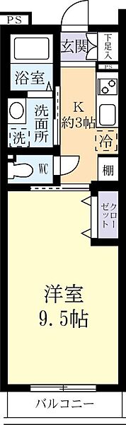 クレール水戸 0505｜茨城県水戸市中央1丁目(賃貸マンション1K・5階・29.96㎡)の写真 その2