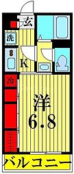 湘南新宿ライン高海 大宮駅 徒歩16分の賃貸マンション 1階1Kの間取り