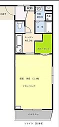 湘南新宿ライン宇須 土呂駅 徒歩2分の賃貸マンション 2階1Kの間取り