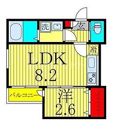 KEIAI RESIDENCE 北大宮 3階1LDKの間取り