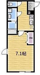 Ambition七里 3階1Kの間取り