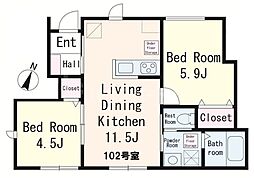 間取図画像 2LDK