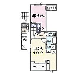 ルリアン 1LDKの間取図画像