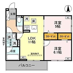 間取図画像 2LDK