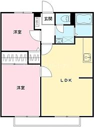 ドミール・K 2LDKの間取図画像