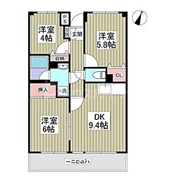 グランパレス小熊 3DKの間取図画像