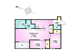 REGALEST KB前 2LDKの間取図画像