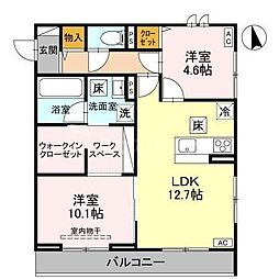 アーバンパレス21 2LDKの間取図画像