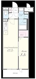 スピカハウス与野本町 1LDKの間取図画像