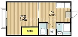 エスパスホマーA 1DKの間取図画像
