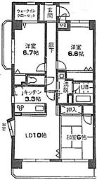 パークサイド末広 3LDKの間取図画像