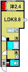 KEIAI RESIDENCE 宮原II 1LDKの間取図画像