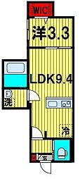 KEIAI RESIDENCE 宮原II 1LDKの間取図画像