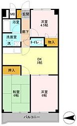 グランシャリオ大宮 3DKの間取図画像