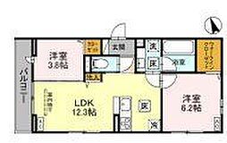 ノーブルパレス東大宮 2LDKの間取図画像