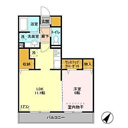 本郷の杜ソグレ 1LDKの間取図画像