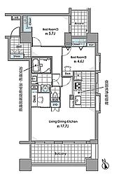 ネオマイム西早稲田パークス 2LDKの間取図画像