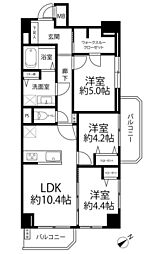 シャンボール三田 3LDKの間取図画像
