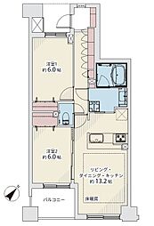 藤和シティホームズ落合南長崎 2LDKの間取図画像