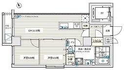 Bシティー高田馬場アライブ 2LDKの間取図画像